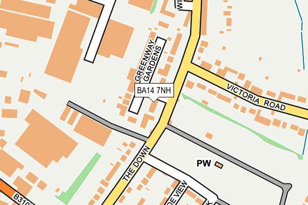 BA14 7NH map - OS OpenMap – Local (Ordnance Survey)