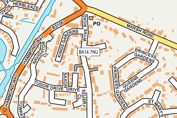 BA14 7NU map - OS OpenMap – Local (Ordnance Survey)