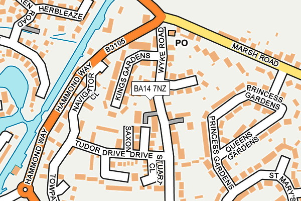 BA14 7NZ map - OS OpenMap – Local (Ordnance Survey)