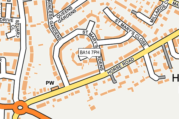 BA14 7PH map - OS OpenMap – Local (Ordnance Survey)