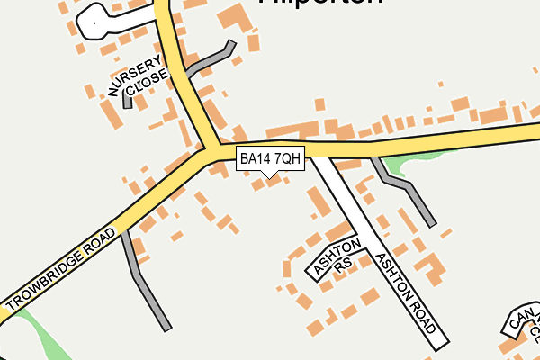 BA14 7QH map - OS OpenMap – Local (Ordnance Survey)