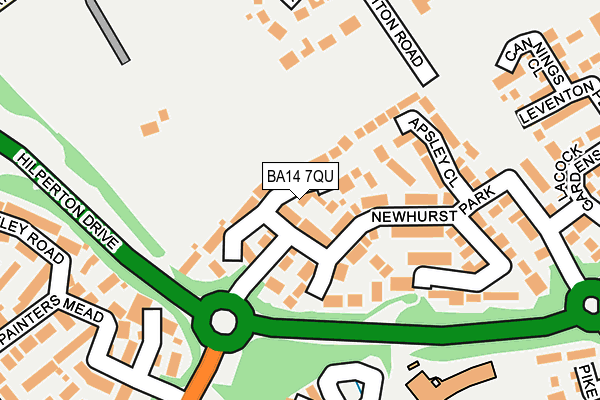 BA14 7QU map - OS OpenMap – Local (Ordnance Survey)