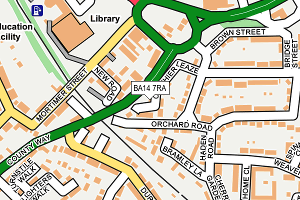 BA14 7RA map - OS OpenMap – Local (Ordnance Survey)