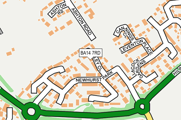 BA14 7RD map - OS OpenMap – Local (Ordnance Survey)