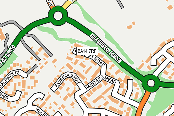 BA14 7RF map - OS OpenMap – Local (Ordnance Survey)