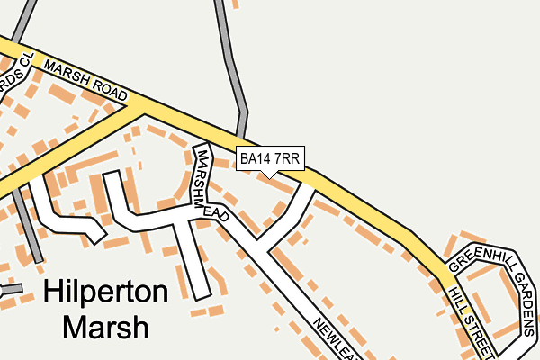 BA14 7RR map - OS OpenMap – Local (Ordnance Survey)