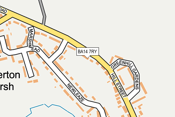 BA14 7RY map - OS OpenMap – Local (Ordnance Survey)