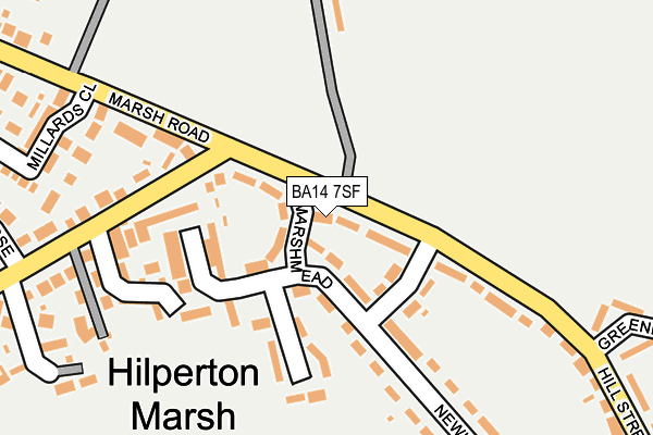 BA14 7SF map - OS OpenMap – Local (Ordnance Survey)