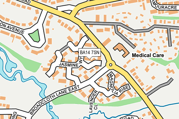 BA14 7SN map - OS OpenMap – Local (Ordnance Survey)
