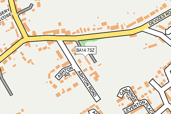 BA14 7SZ map - OS OpenMap – Local (Ordnance Survey)