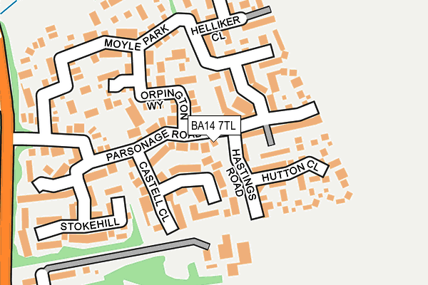 BA14 7TL map - OS OpenMap – Local (Ordnance Survey)
