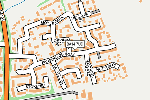BA14 7UD map - OS OpenMap – Local (Ordnance Survey)