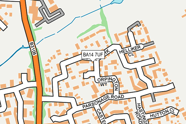 BA14 7UF map - OS OpenMap – Local (Ordnance Survey)