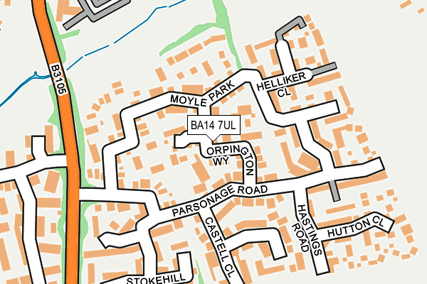 BA14 7UL map - OS OpenMap – Local (Ordnance Survey)