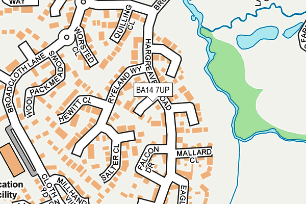 BA14 7UP map - OS OpenMap – Local (Ordnance Survey)