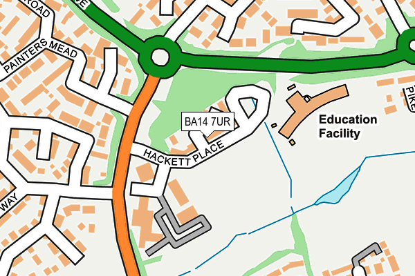 BA14 7UR map - OS OpenMap – Local (Ordnance Survey)