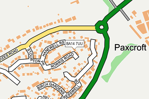 BA14 7UU map - OS OpenMap – Local (Ordnance Survey)