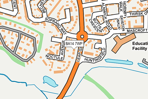 BA14 7WP map - OS OpenMap – Local (Ordnance Survey)