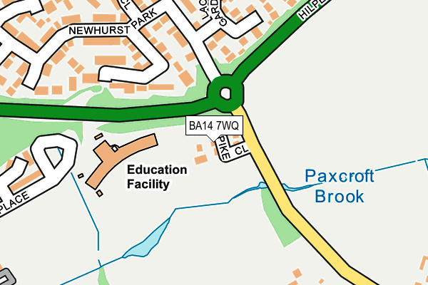 BA14 7WQ map - OS OpenMap – Local (Ordnance Survey)