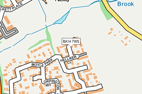 BA14 7WS map - OS OpenMap – Local (Ordnance Survey)