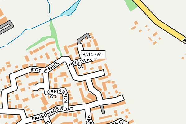 BA14 7WT map - OS OpenMap – Local (Ordnance Survey)