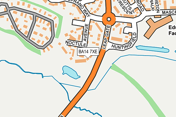 BA14 7XE map - OS OpenMap – Local (Ordnance Survey)