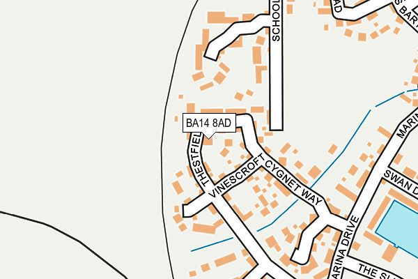 BA14 8AD map - OS OpenMap – Local (Ordnance Survey)