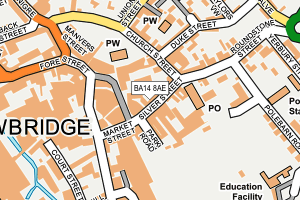 Map of BALOO'S (TROWBRIDGE) LTD at local scale