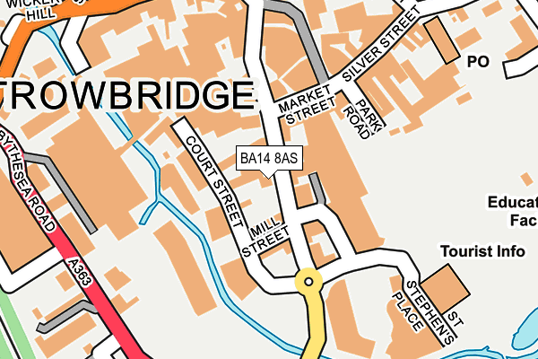 BA14 8AS map - OS OpenMap – Local (Ordnance Survey)