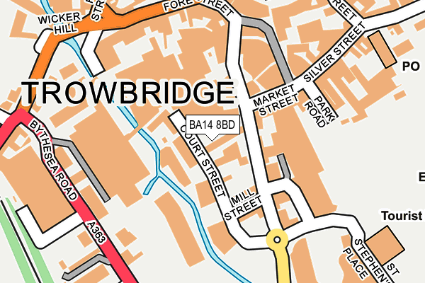 BA14 8BD map - OS OpenMap – Local (Ordnance Survey)