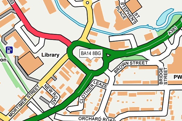 BA14 8BG map - OS OpenMap – Local (Ordnance Survey)