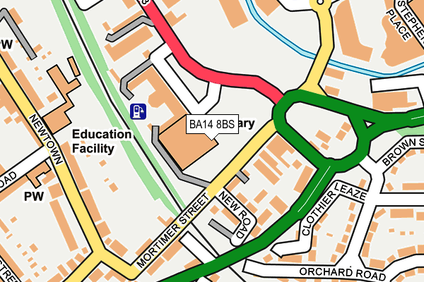 BA14 8BS map - OS OpenMap – Local (Ordnance Survey)