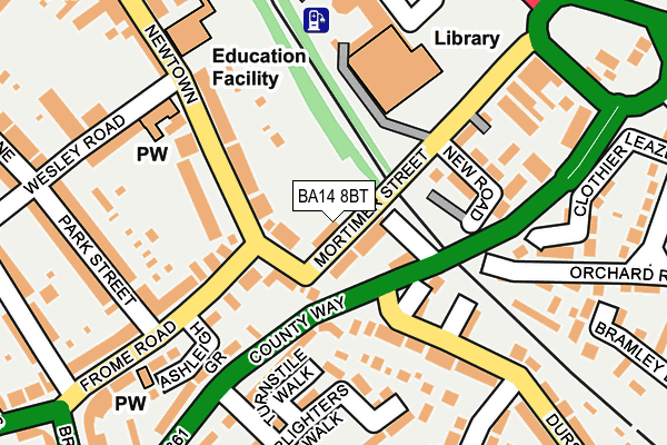 BA14 8BT map - OS OpenMap – Local (Ordnance Survey)