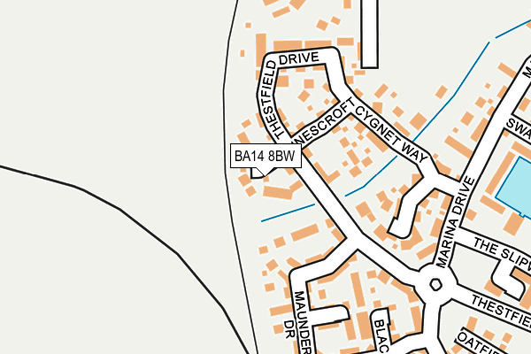 BA14 8BW map - OS OpenMap – Local (Ordnance Survey)