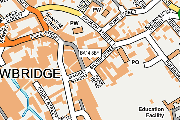 BA14 8BY map - OS OpenMap – Local (Ordnance Survey)