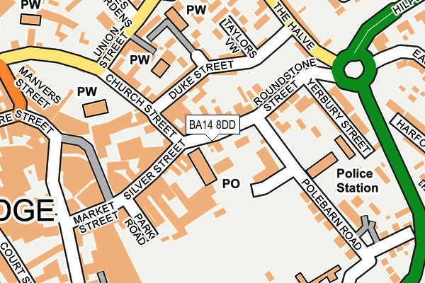 BA14 8DD map - OS OpenMap – Local (Ordnance Survey)