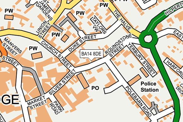 BA14 8DE map - OS OpenMap – Local (Ordnance Survey)