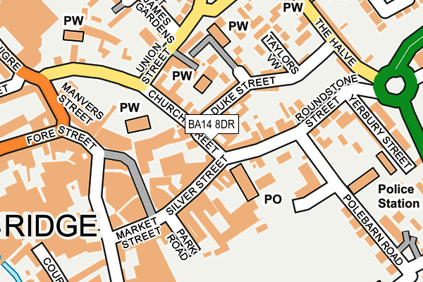 BA14 8DR map - OS OpenMap – Local (Ordnance Survey)