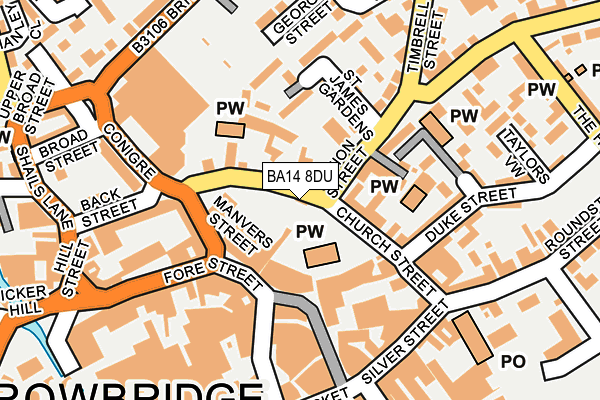 BA14 8DU map - OS OpenMap – Local (Ordnance Survey)