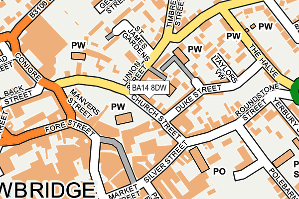 BA14 8DW map - OS OpenMap – Local (Ordnance Survey)