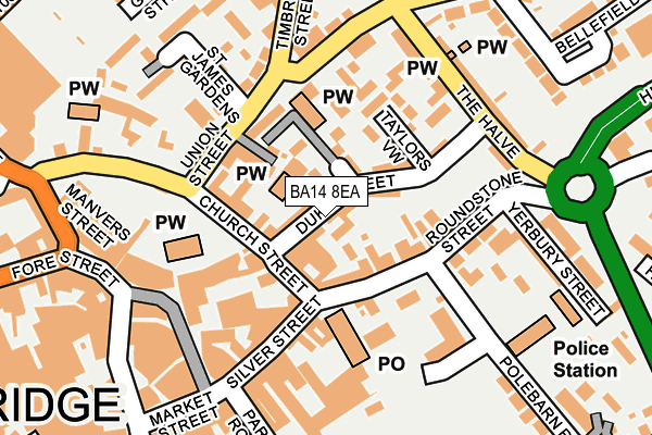 BA14 8EA map - OS OpenMap – Local (Ordnance Survey)