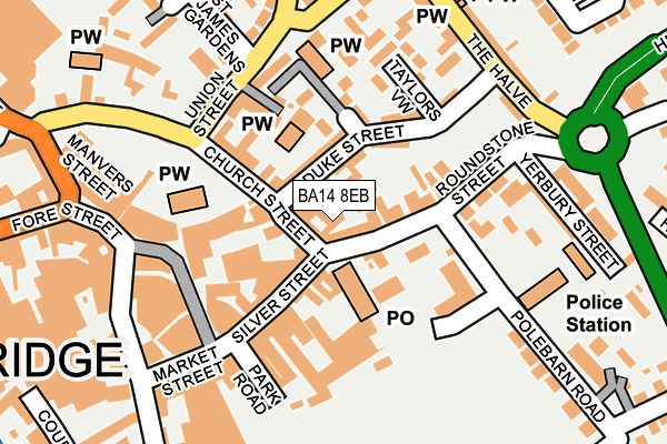 BA14 8EB map - OS OpenMap – Local (Ordnance Survey)