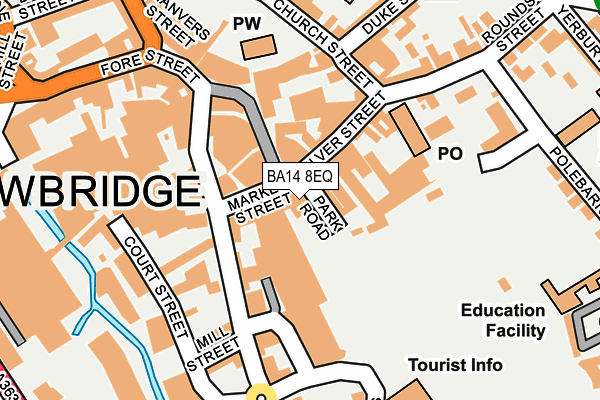 BA14 8EQ map - OS OpenMap – Local (Ordnance Survey)