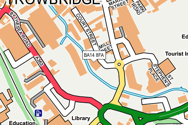 BA14 8FA map - OS OpenMap – Local (Ordnance Survey)