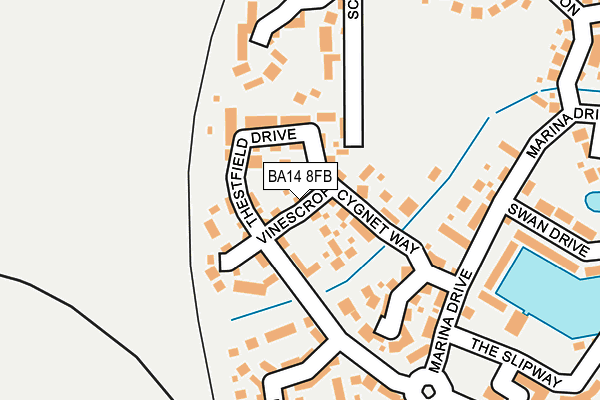 BA14 8FB map - OS OpenMap – Local (Ordnance Survey)