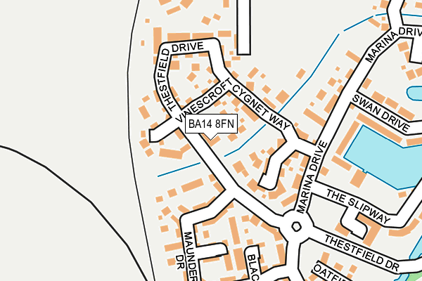 BA14 8FN map - OS OpenMap – Local (Ordnance Survey)