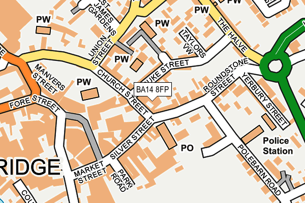 BA14 8FP map - OS OpenMap – Local (Ordnance Survey)