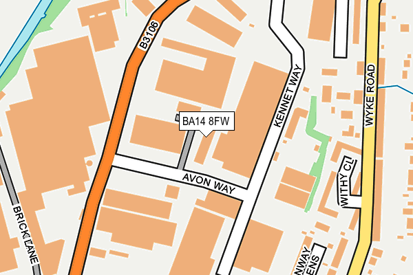 BA14 8FW map - OS OpenMap – Local (Ordnance Survey)