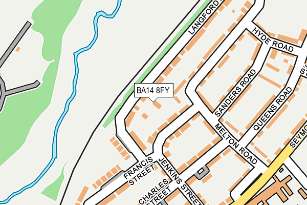 BA14 8FY map - OS OpenMap – Local (Ordnance Survey)