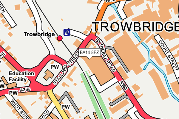 BA14 8FZ map - OS OpenMap – Local (Ordnance Survey)